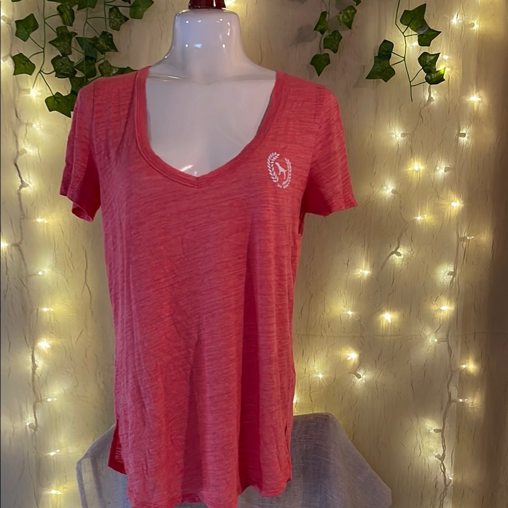 PINK Victoria's Secret Fitted Pink Short Sleeve Tee